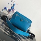 Prada Saffiano leather shoulder bag 2VH063 blue Tl6448fc78