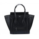 Replica Celine Luggage Micro Boston Bag Clemence Leather CT33081 Black Tl5213EO56