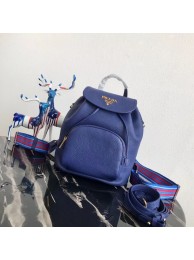 AAA 1:1 Prada original Leather backpack 1BZ035 blue Tl6402yF79