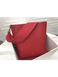 AAAAA CELINE Sangle Seau Bag in Suede Leather C3371S Red Tl5098aM93