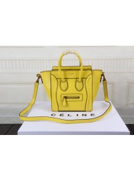 Best 1:1 Celine Luggage Nano Bag Original Leather CTS3309 Yellow Tl5210eT55