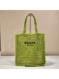 Best Quality Prada Raffia tote bag 1CH393 green Tl5789xb51