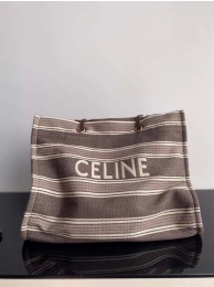 CELINE Canvas Shopping Bag 2063 Gray Tl4873Nw52