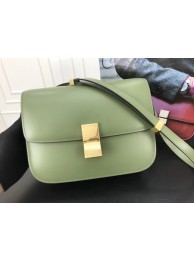 Celine Classic Box Flap Bag Original Calfskin Leather 3378 Green Tl5037dw37