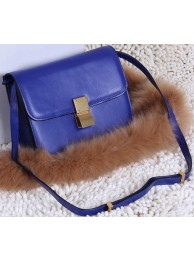Celine Classic Box Small Flap Bag Calfskin C88007T Blue Tl5205fw56