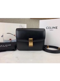 Celine Classic Box Teen Flap Bag Original Calfskin Leather 3379 Black Tl4872gN72
