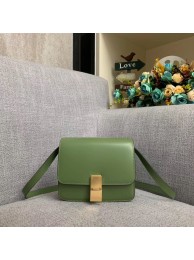 Celine Classic Box Teen Flap Bag Original Calfskin Leather 3379 Green Tl4871uT54