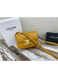 Celine TEEN TRIOMPHE BAG IN SHINY CALFSKIN MINERAL 188423 yellow Tl4777Yf79