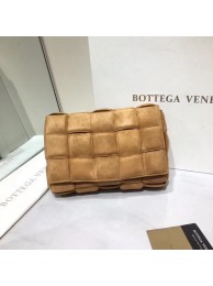 Copy Bottega Veneta PADDED CASSETTE BAG suede 591970 brown Tl16927Zn71