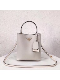 Designer Replica Prada Double Saffiano leather bag 1BA212 white Tl6532CF36