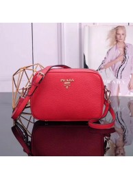 Fake Prada Calfskin Leather Shoulder Bag 1BH082 red Tl6575Iw51