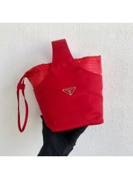 Fake Prada Re-Edition nylon Tote bag 1N1420 red Tl6222Qv16