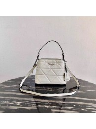 Fake Prada Spectrum small leather bag 1BA311 white Tl6032xE84