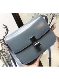 First-class Quality Celine Classic Box Flap Bag Smooth Leather C20447 SkyBlue Tl5169fm32