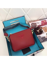 Hot Replica Prada leather shoulder bag 66136 red Tl6419wR89
