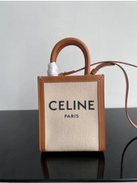 Imitation AAA Celine MINI CABAS VERTICAL IN TRIOMPHE CANVAS CL01541 Brown Tl4758RP55