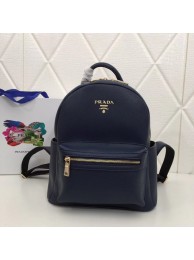 Imitation High Quality Prada Calf leather backpack 2819 dark blue Tl6423HH94