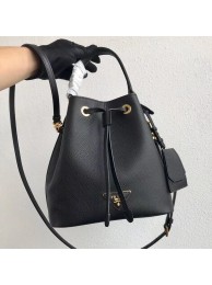 Imitation Prada Galleria Saffiano Leather Bag 1BE032 Black Tl6341sJ18