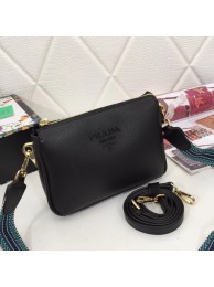 Imitation Prada leather shoulder bag 66136 black Tl6420Nj42