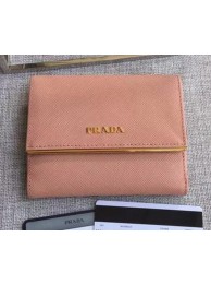 Imitation Prada Saffiano Leather Wallet 1MH523 Pink Tl6717SU58