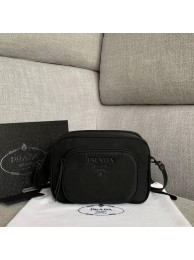 Knockoff Best Prada Nylon Shoulder Bag 81199 black Tl6281sm35
