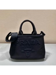 Knockoff Prada cloth tote bag 1BA499 black Tl5747iV87