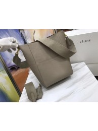 Luxury CELINE Sangle Seau Bag in Calfskin Leather C3369 Apricot Tl5088bE46