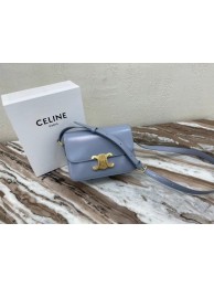 Luxury Celine TEEN TRIOMPHE BAG IN SHINY CALFSKIN MINERAL 188423 purple Tl4771UV86