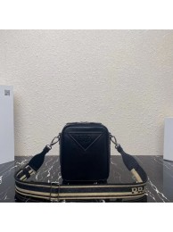 Luxury Prada Leather bag with shoulder strap 2BQ354 black Tl5782QT69