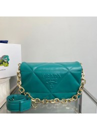 Luxury Prada Padded nappa leather shoulder bag 1BD306 blue Tl5866UV86