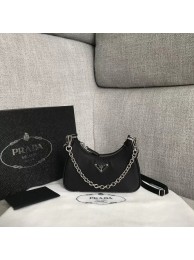 Luxury Prada Re-Edition 2005 nylon mini shoulder bag 1BH203 black Tl6183bE46