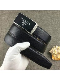 Prada 34mm Leather Belt PD0801 Black Tl7510Lp50