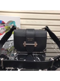 Prada Cahier leather bag 1BD045 black Tl6523Ri95