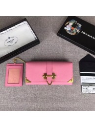 Prada Cahier Saffiano Leather Wallet Large 1MH132 pink Tl6709Zf62
