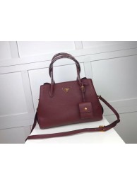 Prada Calf leather bag 1127 Burgundy Tl6472rJ28