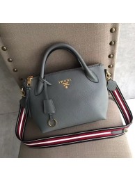 Prada Calf leather bag 1BH111 grey Tl6467Lo54