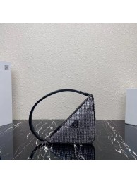 Prada crystal handbag 1VH243 black Tl5783Gm74