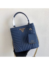 Prada Double Saffiano Original Calfskin Leather Bag 1BA212 Blue Tl6343hI90