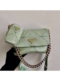 Prada Gaufre nappa leather shoulder bag 1BD292A light green Tl5996vm49