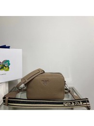 Prada Leather bag with shoulder strap 1BH082 gray Tl5785Av26
