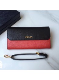 Prada leather mini-bag 1DF003 black&red Tl6693Bw85