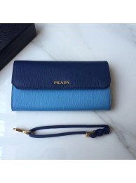 Prada leather mini-bag 1DF003 blue Tl6691xa43