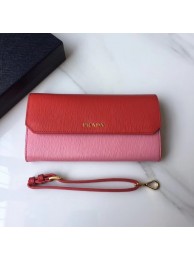 Prada leather mini-bag 1DF003 pink&red Tl6692yj81