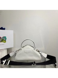 Prada Leather Triangle bag 1BB082 white Tl5823io33