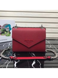 Prada Monochrome Saffiano leather bag 1BD127 red Tl6542xh67