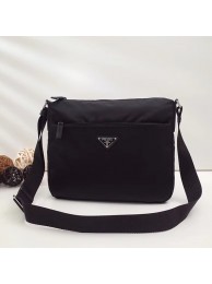 Prada Nylon and leather shoulder bag BT0421 black Tl6501FT35
