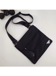 Prada Nylon and leather shoulder bag BT0741 black Tl6515Av26