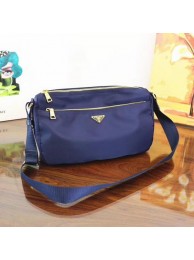 Prada Nylon Shoulder Bag BT0742 Blue Tl6592Is53