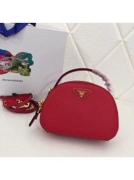 Prada Odette Saffiano leather bag 1BH123 red Tl6444Gh26