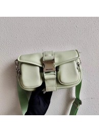 Prada Pocket nylon and brushed leather bag 1BD295 green Tl5988sY95